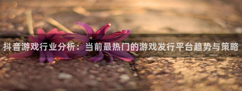 im电竞官网登录注册不了账号：抖音游戏行业分析：当前最热门的游戏发行平台趋势与策略