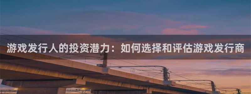 im电竞官网主管联3.7.9.9.7 主管：游戏发行人的投资潜力：如何选择和评估游戏发行商